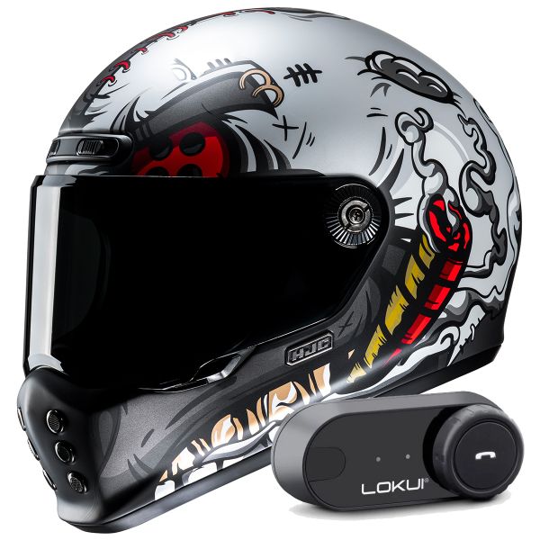 Integral HJC V10 Vatt MC1SF + Kit Bluetooth Lokui K30