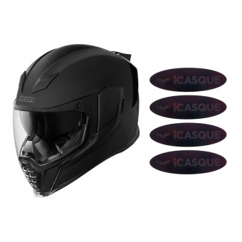Casque Integral ICON Airflite Rubatone + iCasque Black Reflective Stickers Casque Integral ICON Airflite Rubatone + iCasque Black Reflective Stickers