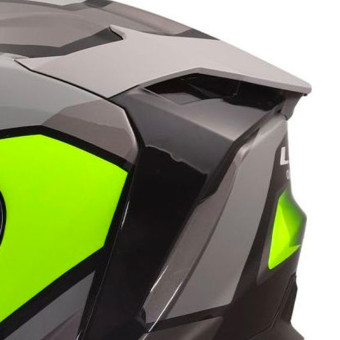 LS2 Challenger II Viper Grey H-V Yellow FF817