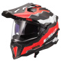 Casque Integral LS2 Explorer C Trick White Red MX701