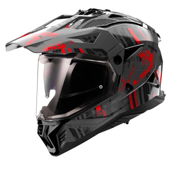 Casque Integral LS2 Pioneer II Crazy Black Red MX702 Casque Integral LS2 Pioneer II Crazy Black Red MX702