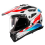 Casque Integral LS2 Pioneer II Namib White Blue Red MX702