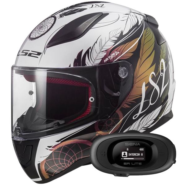 Integral LS2 Rapid II Boho White Black Pink FF353 + Kit bluetooth 5R Lite Solo Integral LS2 Rapid II Boho White Black Pink FF353 + Kit bluetooth 5R Lite Solo