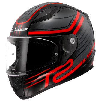 LS2 Rapid II Circuit Black Red FF353 + Kit bluetooth 5R Lite Solo