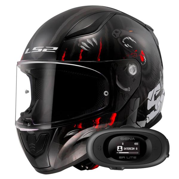 Integral LS2 Rapid II Claw Black FF353 + Kit bluetooth 5R Lite Solo Integral LS2 Rapid II Claw Black FF353 + Kit bluetooth 5R Lite Solo