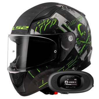 Integral LS2 Rapid II Pirates Matt Titanium FF353 + Kit bluetooth 5R Lite Solo