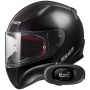 Casque Integral LS2 Rapid II Solid Black FF353 + Kit bluetooth 5R Lite Solo