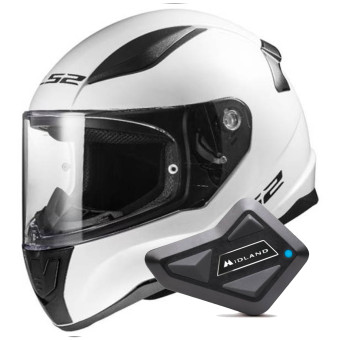 Integral LS2 Rapid II Solid White FF353 + Kit Bluetooth BT Mini