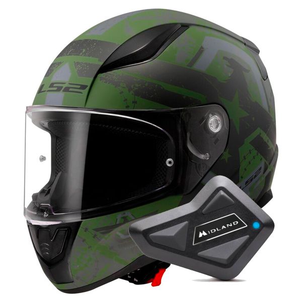 Integral LS2 Rapid II Thunderbirds Matt Military FF353 + Kit Bluetooth BT Mini Integral LS2 Rapid II Thunderbirds Matt Military FF353 + Kit Bluetooth BT Mini