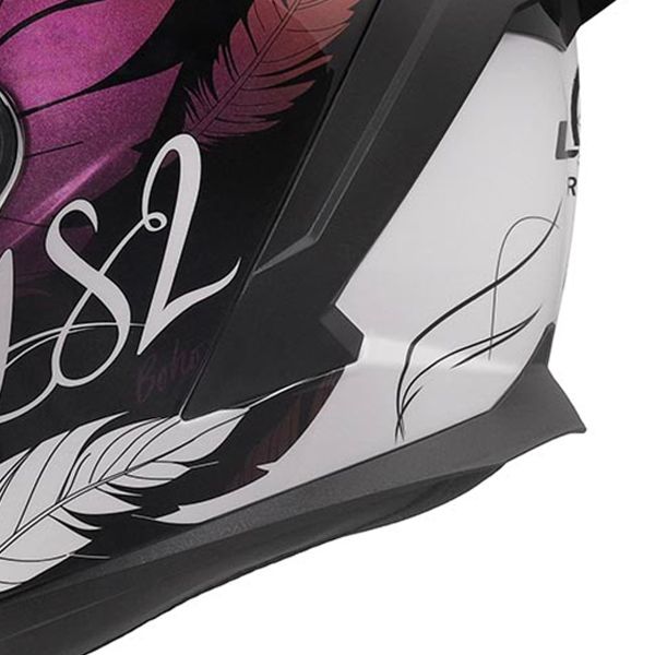 LS2 Rapid III Boho White Black Pink FF820