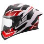 Casque Integral LS2 Rapid III Xtrem White Black Red FF820