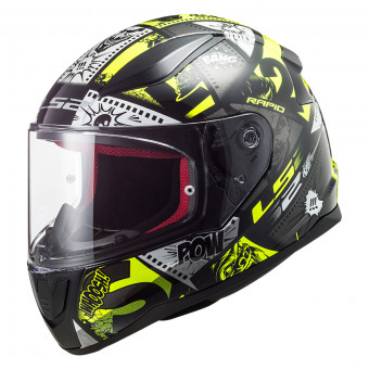 Kinder LS2 Rapid Mini Vigette Black H-V Yellow FF353