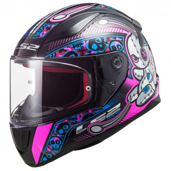 Kinder LS2 Rapid Mini Voodoo Black Fluo Pink FF353