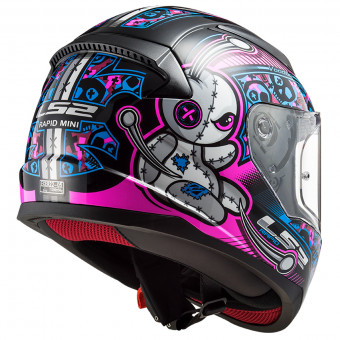 LS2 Rapid Mini Voodoo Black Fluo Pink FF353