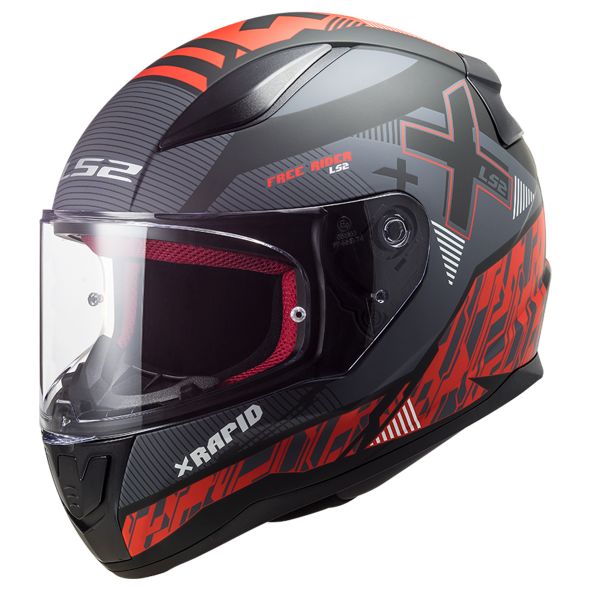 Integral LS2 Rapid Xtreet Matt Black Red FF353