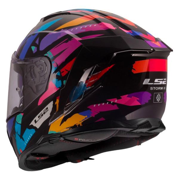 LS2 Storm III Kaos Black Purple Blue FF818