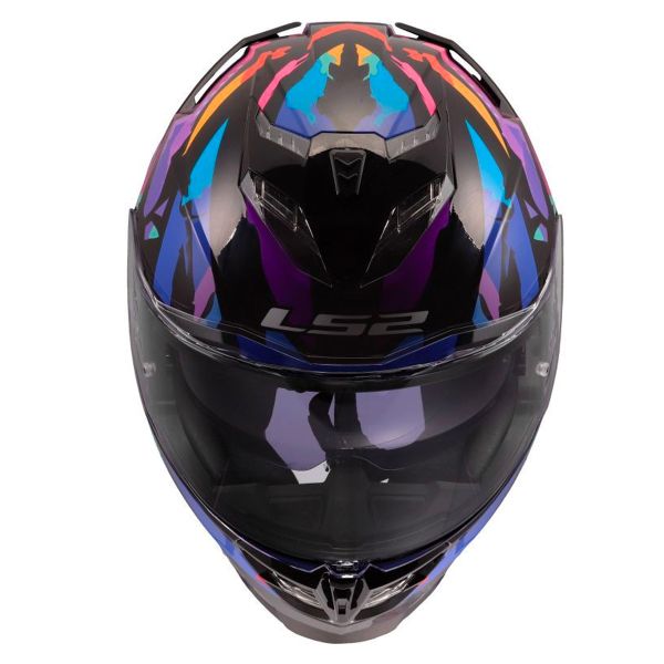 LS2 Storm III Kaos Black Purple Blue FF818