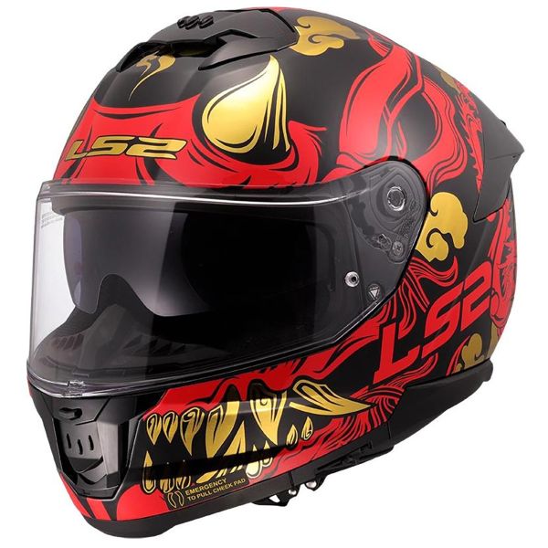 Integral LS2 Stream II Drako Black Red FF808 Integral LS2 Stream II Drako Black Red FF808
