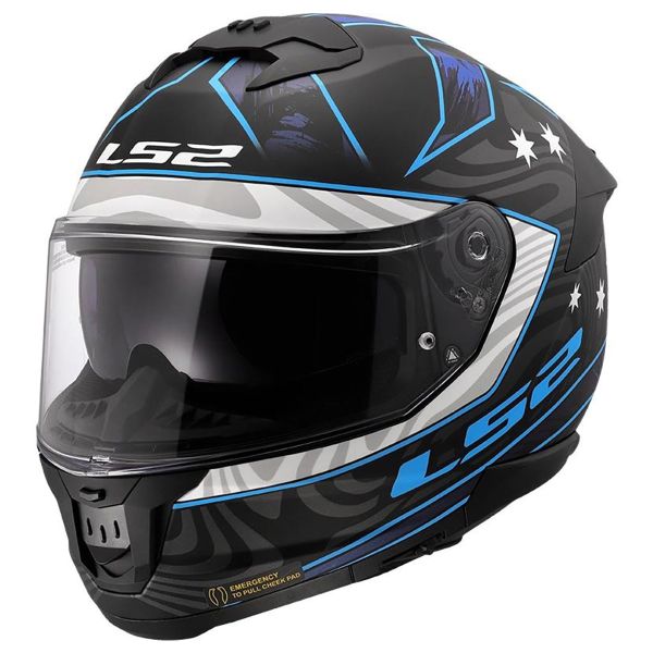 Integral LS2 Stream II Galdam Black Blue FF808 Integral LS2 Stream II Galdam Black Blue FF808