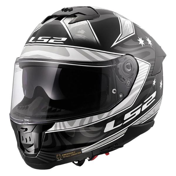 Integral LS2 Stream II Galdam Black White FF808 Integral LS2 Stream II Galdam Black White FF808