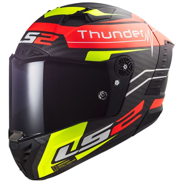 Integral LS2 Thunder C Attack Matt Red H-V Yellow FF805