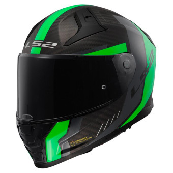 LS2 Vector II C Grid Matt Fluo Green FF811 + Kit Bluetooth 4X Cardo