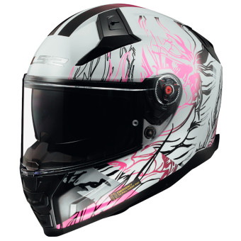 Casque Integral LS2 Vector II Darflo White Pink FF811 Casque Integral LS2 Vector II Darflo White Pink FF811