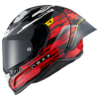 Nexx X.R3R Glitch Racer Red White + Kit Bluetooth BT Mini