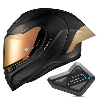 Integral Nexx X.R3R Zero Pro 2 Carbon Gold Matt + Kit Bluetooth BT Mini