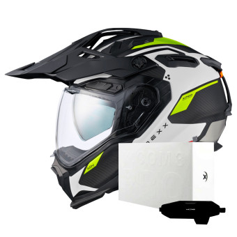 Casque Integral Nexx X.WED3 Keyo White Neon Matt + X.COM 3 Pro Casque Integral Nexx X.WED3 Keyo White Neon Matt + X.COM 3 Pro