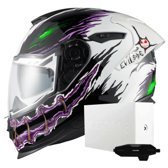 Integral Nexx Y.100R Night Rider White + X.COM 3
