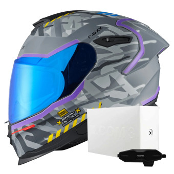 Casque Integral Nexx Y.100R Urbangram Nardo Grey Matt + X.COM 3 Casque Integral Nexx Y.100R Urbangram Nardo Grey Matt + X.COM 3