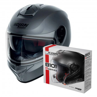 Integral Nolan N80-8 Classic N-Com Flat Vulcan Grey 2 + Kit Bluetooth B101R