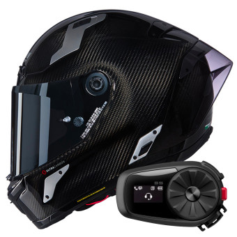 Integral Nolan X-804 RS Ultra Carbon Argento 332 + Bluetooth Kit 5S Solo