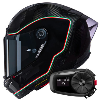 Integral Nolan X-804 RS Ultra Carbon Asso Di Picche 341 + Bluetooth Kit 5S Solo