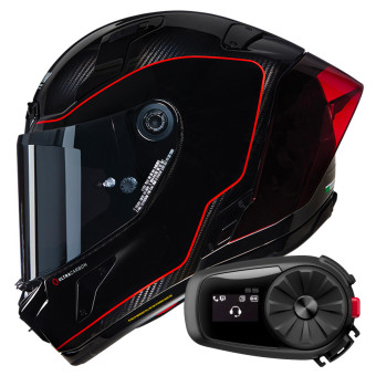 Integral Nolan X-804 RS Ultra Carbon Asso Di Picche 342 + Bluetooth Kit 5S Solo