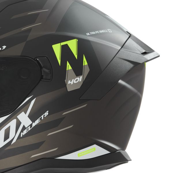 NOX N401 Crower Matt Black Yellow