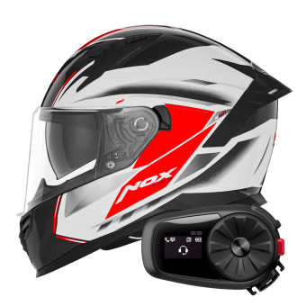 Integral NOX N401 Xeno White Red + Kit Bluetooth 5S Solo
