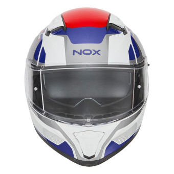NOX N402 Mentor White Blue Red Shiny