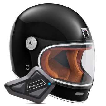 Integral NOX Revenge Shiny Black + Kit Bluetooth BT Mini