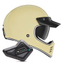 Casque Integral NOX Seventy II Ivory + Kit Bluetooth BT Mini