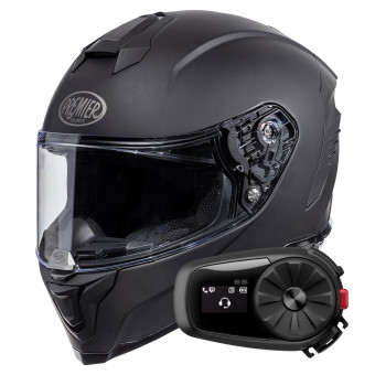 Casque Integral Premier Hyper U9BM Noir Mat + Kit Bluetooth 5S Solo Casque Integral Premier Hyper U9BM Noir Mat + Kit Bluetooth 5S Solo