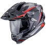 Casque Integral Scorpion ADF 9000 Air Feat Schwarz Silber Rot