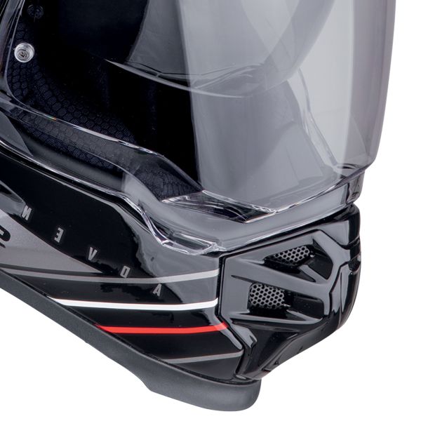 Scorpion ADF 9000 Air Feat Black Silver Red + Kit Bluetooth BT Mini