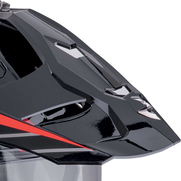 Scorpion ADF 9000 Air Feat Black Silver Red + Kit Bluetooth BT Mini