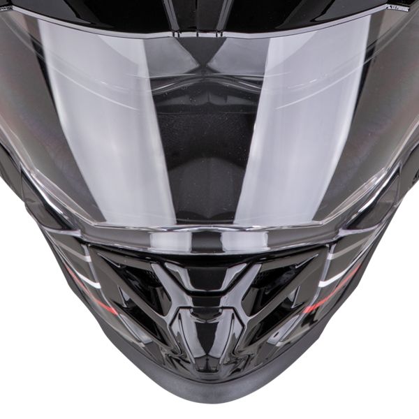 Scorpion ADF 9000 Air Feat Black Silver Red + Kit Bluetooth BT Mini