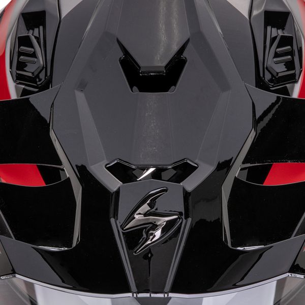 Scorpion ADF 9000 Air Feat Black Silver Red + Kit Bluetooth BT Mini