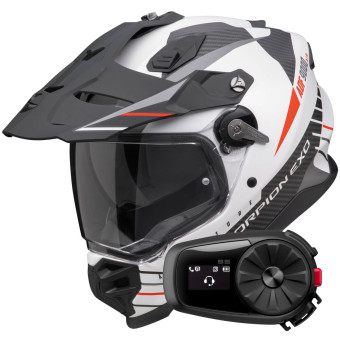 Integral Scorpion ADF 9000 Air Feat White Black Red + Kit Bluetooth 5S Solo