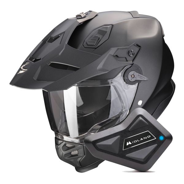 Integral Scorpion ADF 9000 Air Matt Pearl Black + Kit Bluetooth BT Mini Integral Scorpion ADF 9000 Air Matt Pearl Black + Kit Bluetooth BT Mini