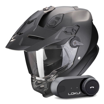 Integral Scorpion ADF 9000 Air Matt Pearl Black + Kit Bluetooth Lokui K30